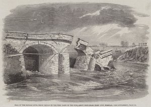 Fall of the Middle Level Drain Bridge on the West Bank of the Ouse, about Four Miles from Lynn, Norfolk